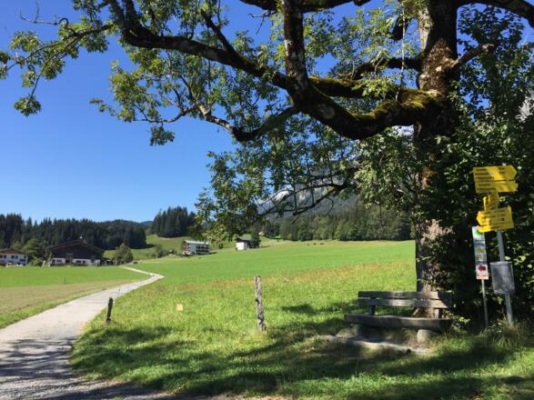 kurzer Schotter Richtung Gasthaus Hinterkaiser