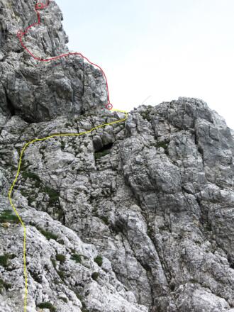 Einstieg und Beginn der Route