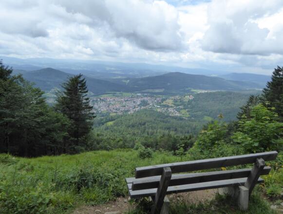 Aussichstpunkt mit Blick auf Bodenmais