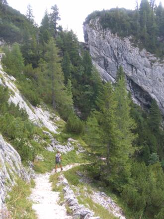 Rückblick zum Schrecksattel