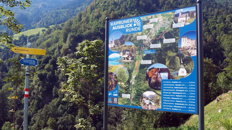 Kapruner Ausblick, INFO Tafel ~935m