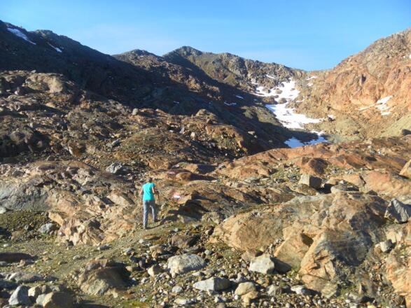 Roter Grat hinter dem oberen Kar