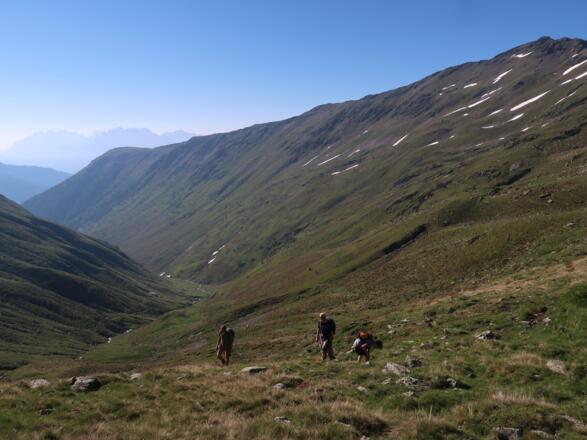 Aufstieg zum Zarschartl aus dem Wilfernertal.