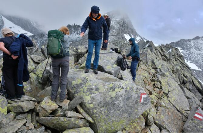 Mitglieder der DAV Sektion Berlin auf dem Keilbachjoch (2833m) - 02.08.2021