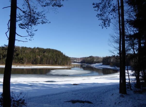 Blick auf den Exendorfer Stausee