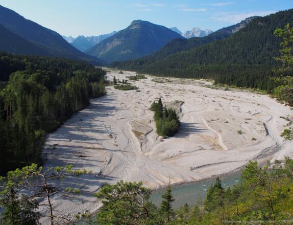 Rißbachmündung in die Isar bei Vorderriß