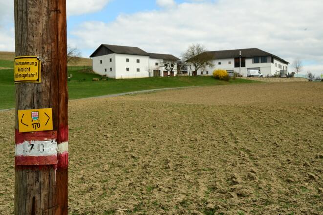 Blick zum Meitscherhof - wir folgen weiter der 170er Markierung