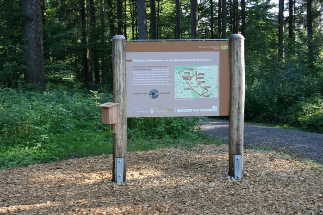 Starttafel des Bodenlehrpfades Buchenberg