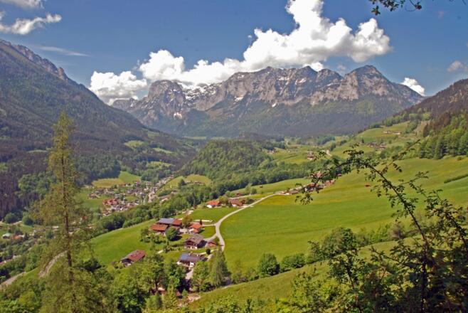 Blick in die Ramsau mit Reiteralm