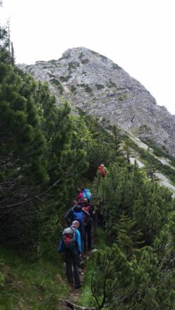 Kurz vor dem Gipfelanstieg zum Aiplspitz