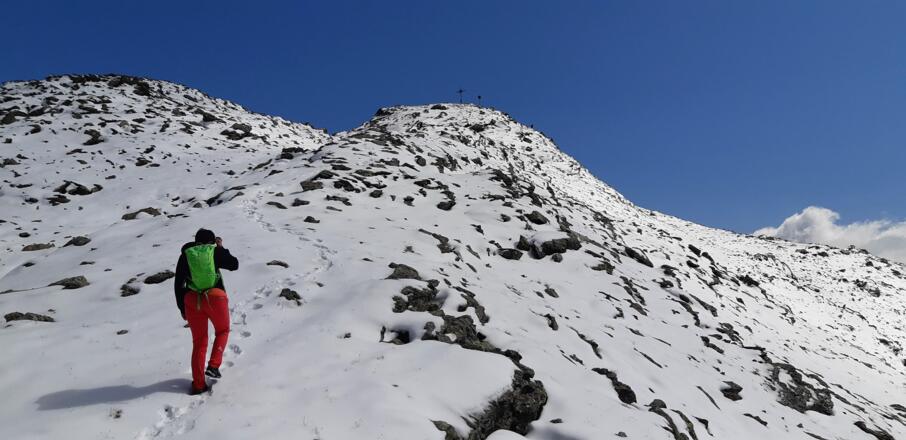 Letzter Anstieg zum Gipfel.