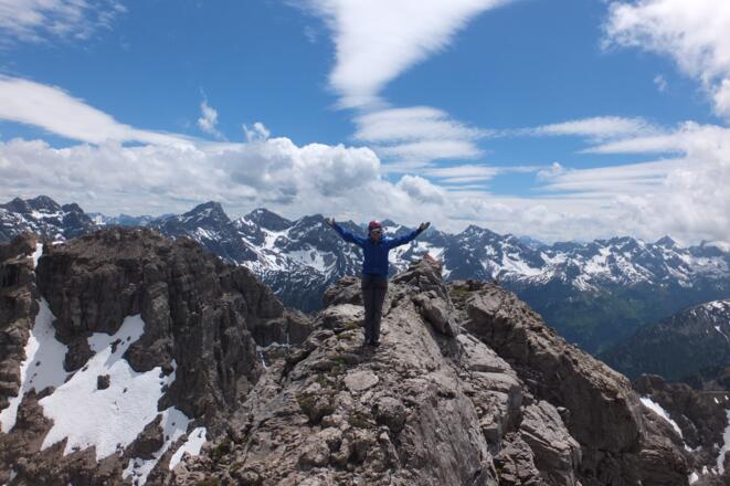 Kurz vorm Gipfel des Großen Rosszahns