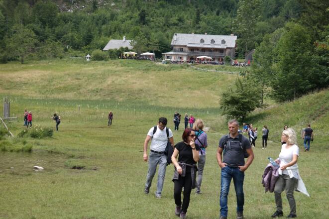 Die bewirtschaftete Ramsaualm am Laudachsee.