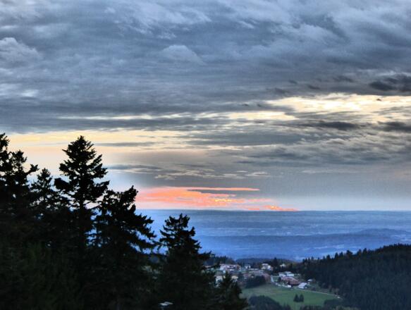 Blick vom Pröller bei Sonnenuntergang