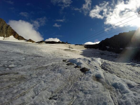 Fernauferner, rechts oben das Fernaujoch