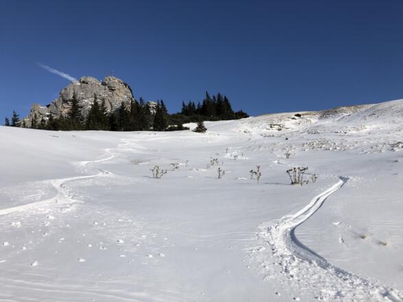 Frühwinter - wenig Schnee, viele Steine!