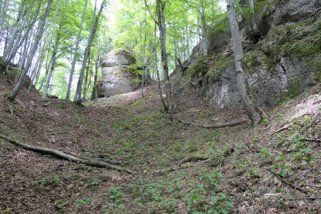 Breiter Graben vorm Schatzloch