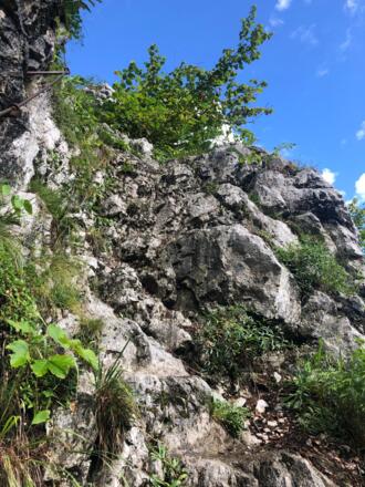 Sagerecksteig mit Stahlseil