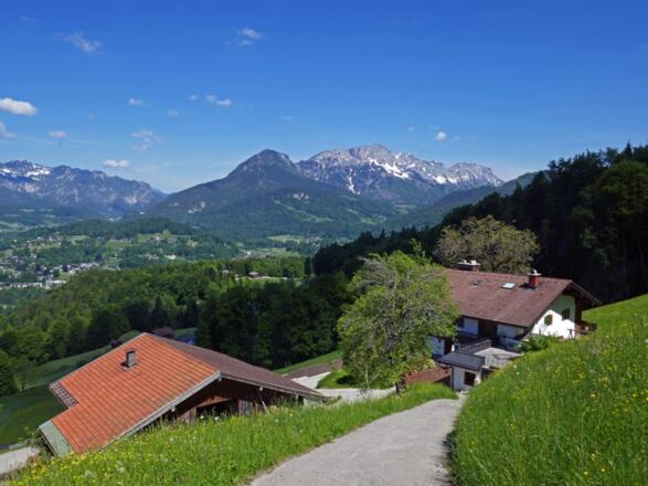 Blick vom Grafllehen auf den Untersberg