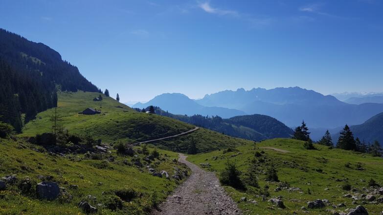Blick auf die Himmelmoos-Almen