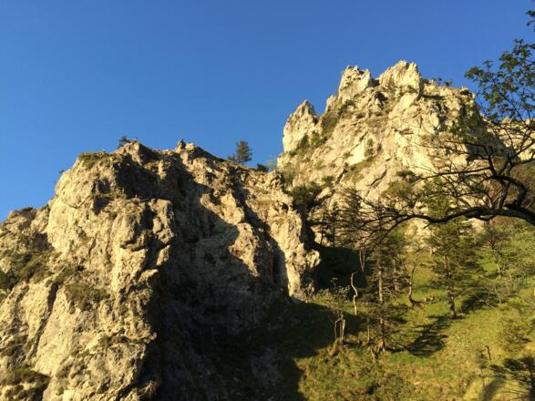 Aufstieg: Blick auf den Nockstein
