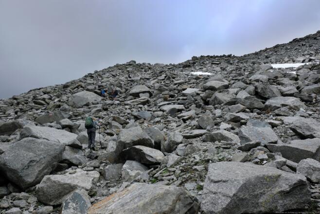 Blockfelder am Aufstieg zum Keilbachjoch - 02.08.2021