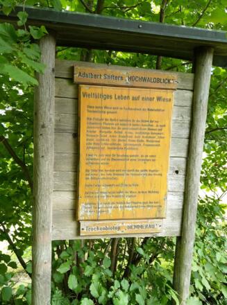 Adalbert Stifters Hochwaldblick Infotafel