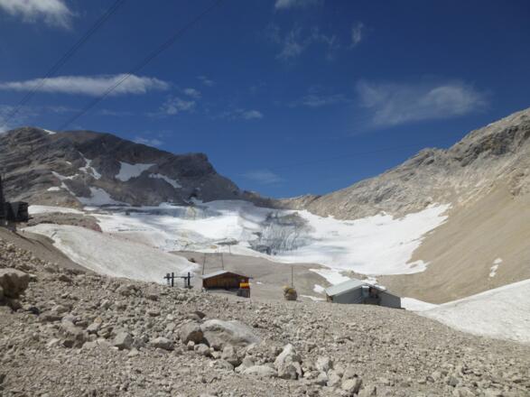 Rückblick zum Schneeferner und Sonnalpin