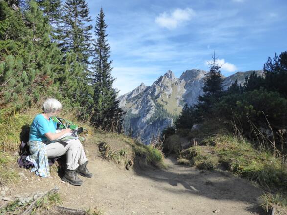 Rast am Ahornsattel