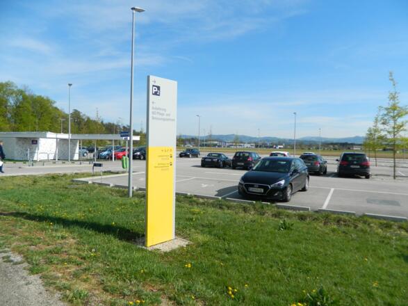 Startpunkt Parkplatz beim Klinikum Mauer-Öhling