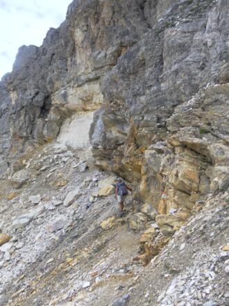 südseitige Felsfußquerung der Weißwand