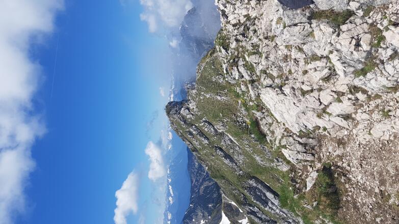 Weg vom Gipfel zum "Fensterl"