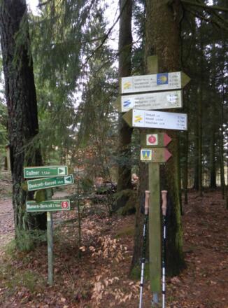 Wanderkreuzung am Gallner