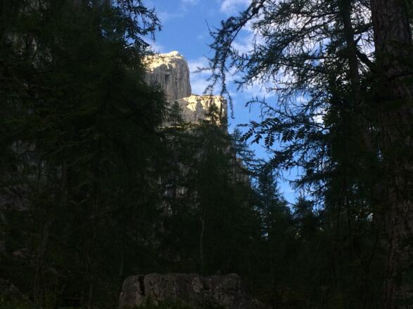 Watzmannfrau beim Zustieg