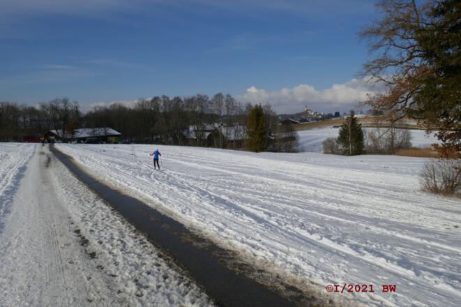Blick zum Kloster Andechs