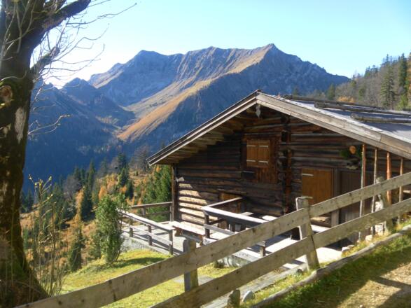 Schreckenspitze und Sonntagsspitze von der Jochalm