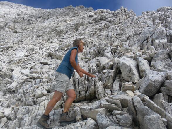 Schrofenanstieg zur Weißwand