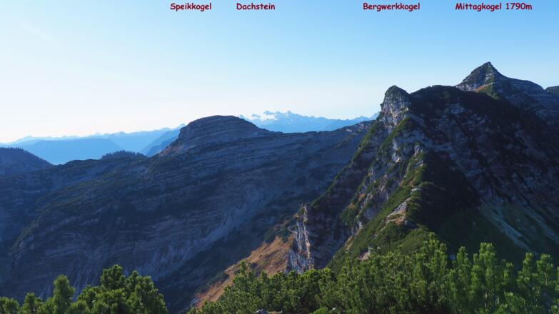 Am Schrottkamm, vom Bannkogel (1656m) Südblick