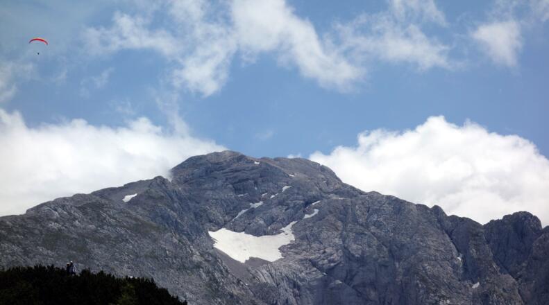 Rückblick zum Hohen Göll, 2522m.