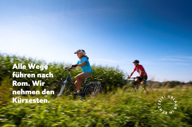Die Natur entlang des Römerradweges genießen.