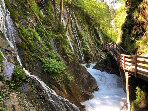 Die Wimbachklamm bei gutem Wetter