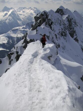 hinter dem Gipfelgrat der Kamm zum Kammerlinghorn