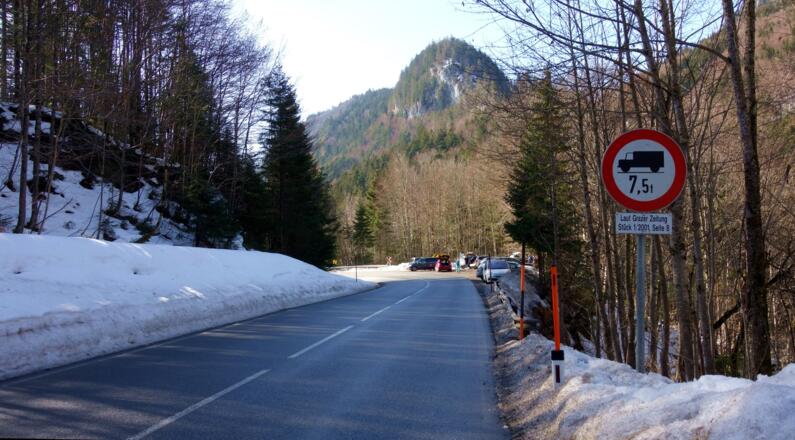 P 880 m vom Umkehrplatz gesehen.