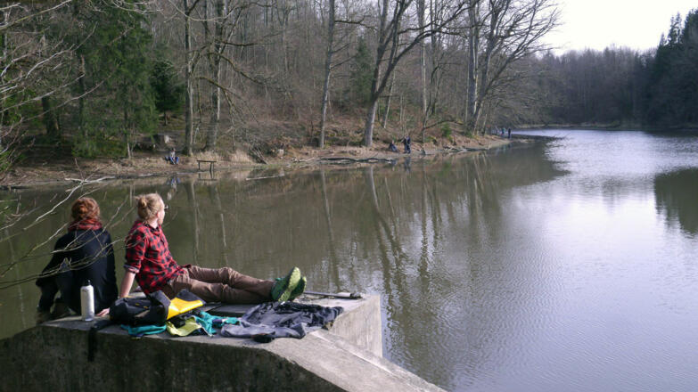 Anhauser Weiher oberhalb von Wellenburg