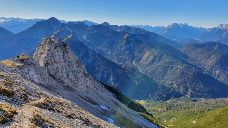 Blick nach Norden im Abstieg