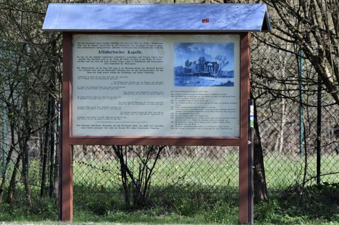 Hinweistafel zur ehemaligen Affalterbacher Kapelle