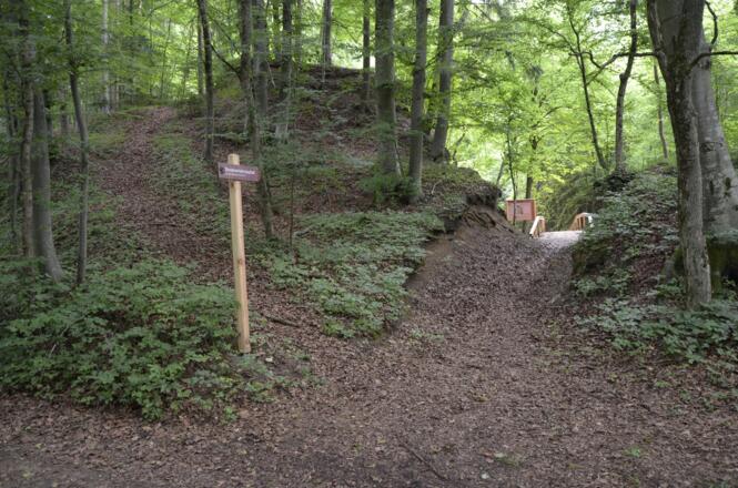 Auf dem Weg zu Station 8 - gut ausgeschilderter Pfad
