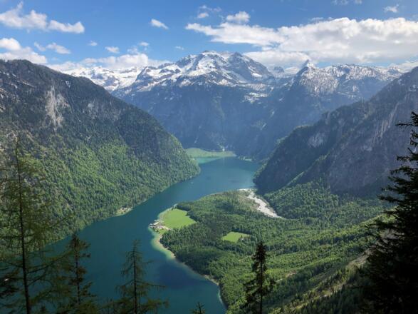 Blick von der Archenkanzel auf den Königssee.