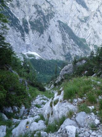 Blick hinunter ins Endstal