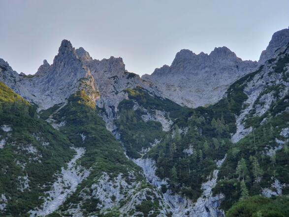 Aussicht auf dem Weg zur Mittenwalder Hütte